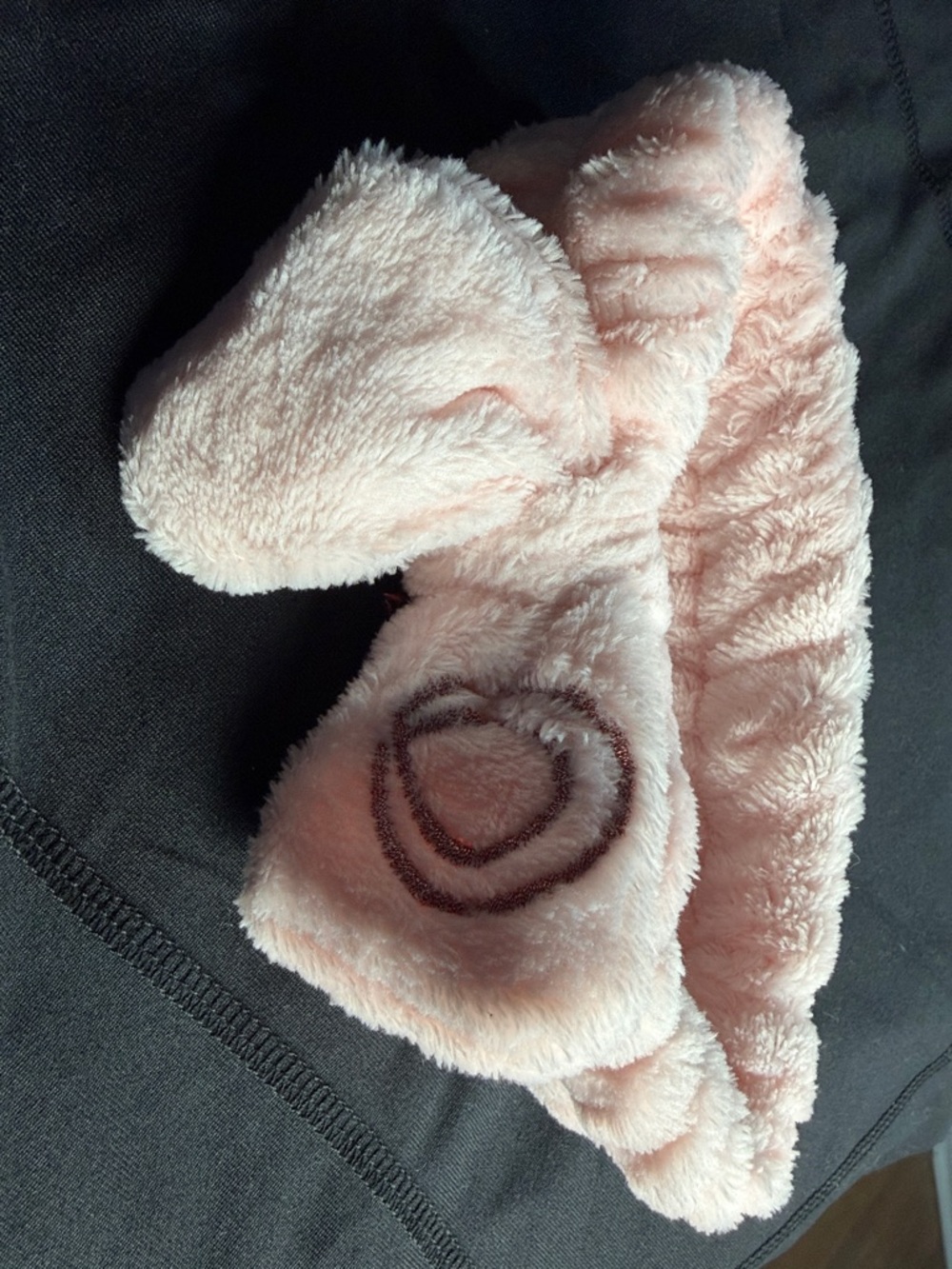 Plush Pink Bow Headband